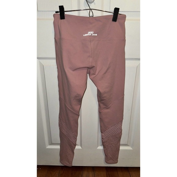 Lorna Jane Pink Mesh Panel Tights Size M Medium - Picture 2 of 4